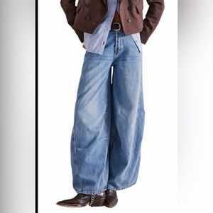 Free People Westward Demi Wide leg jeans $148 nwt